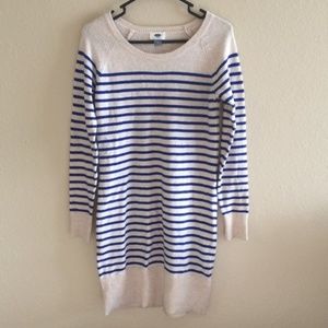 Old Navy navy striped layering sweater dress